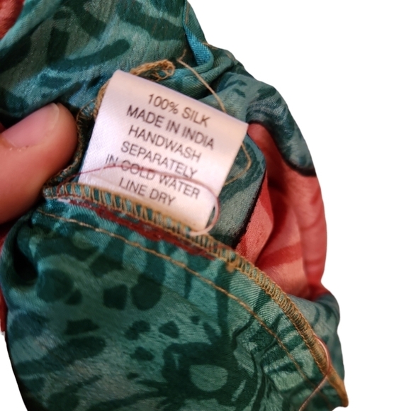 Vision of Tibet 100% Silk Maxi Dress - Picture 6 of 8